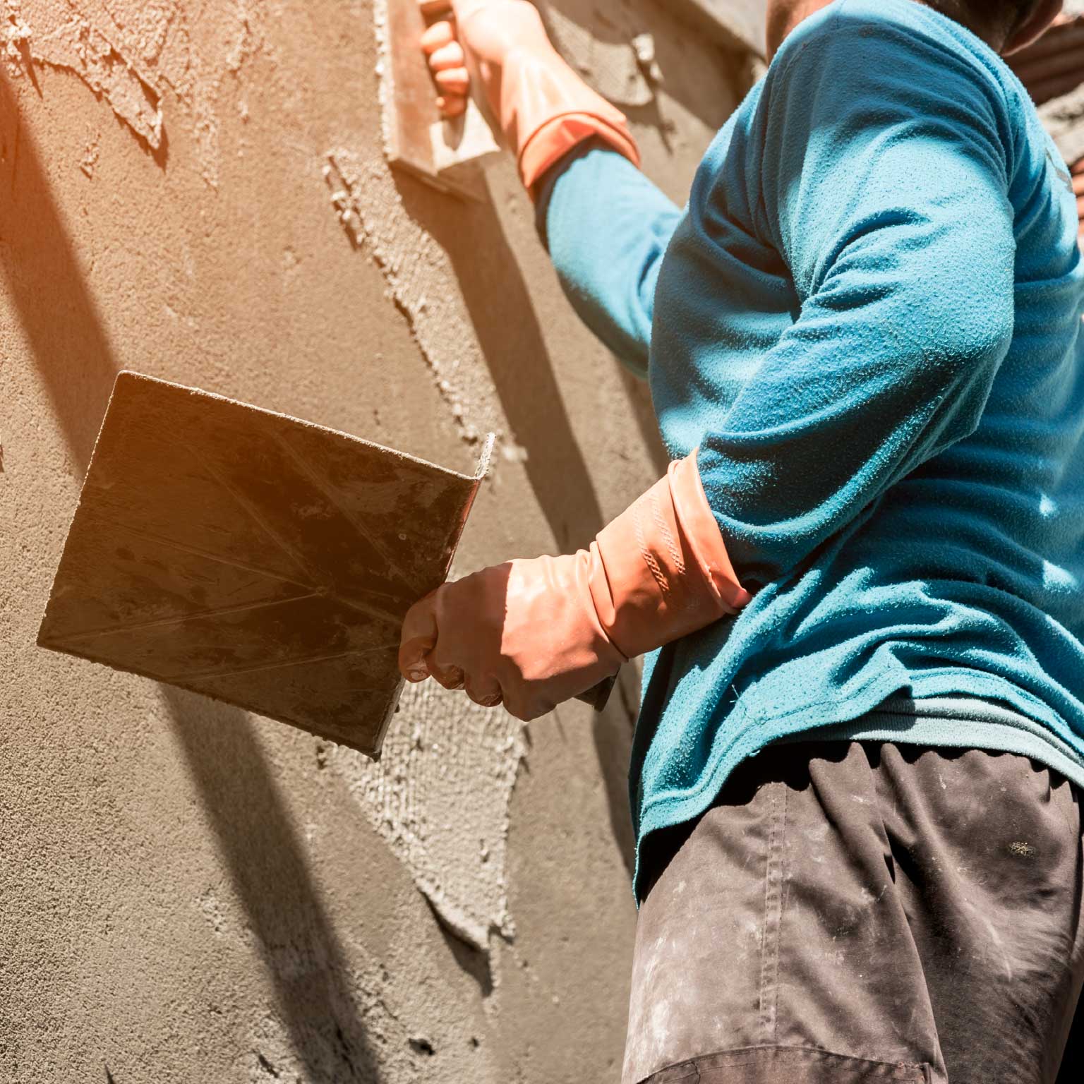 Tradesman rendering wall